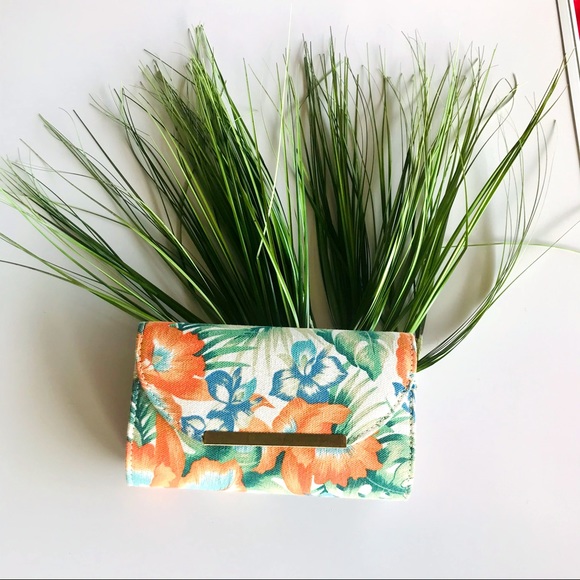 MMS Design Studio tropical Fabric Clutch Purse - Picture 2 of 12